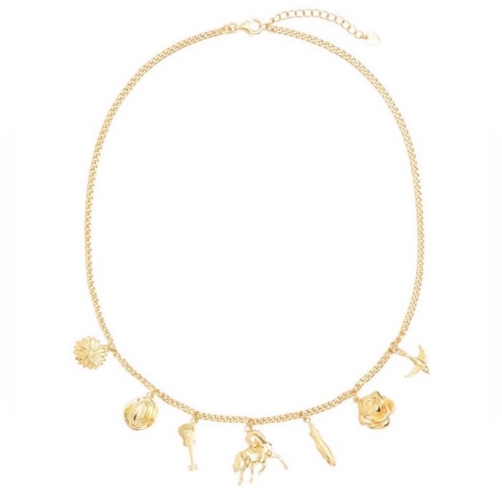 Spell & the Gypsy Meadowland Charm Necklace Gold Vermeil